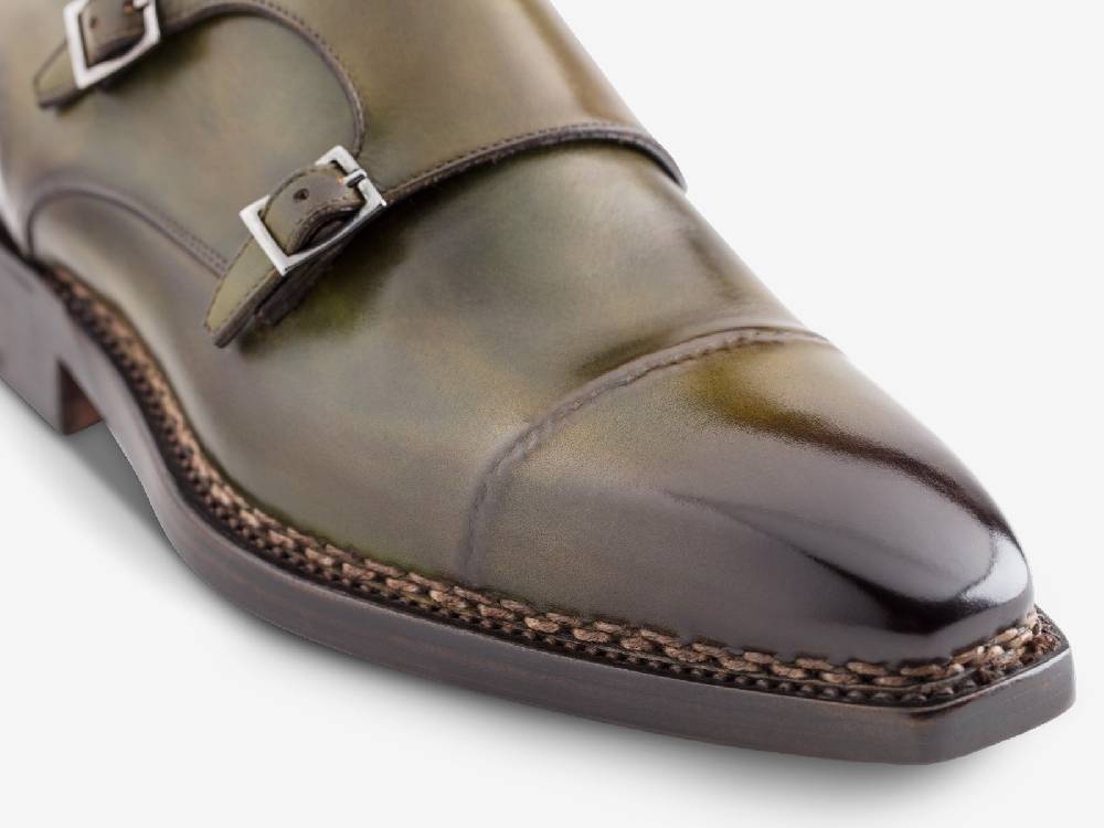 Paolo Sartori Art. 742 Monkstrap In Antiqued Bosco Leather