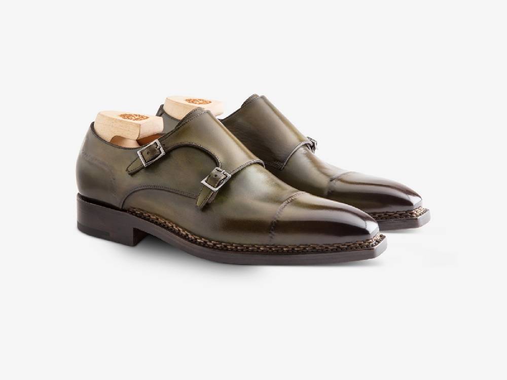 Paolo Sartori Art. 742 Monkstrap in Antiqued Bosco Leather