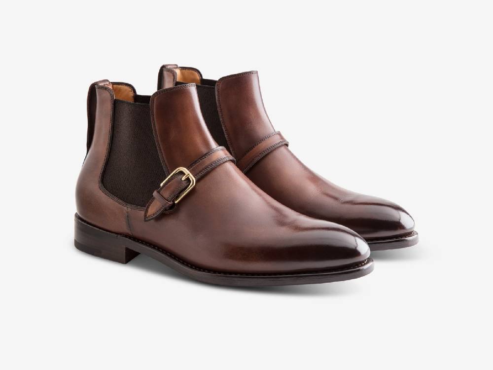 Paolo Sartori Art. 767 Chelsea Boot In Antiqued Montella Leather