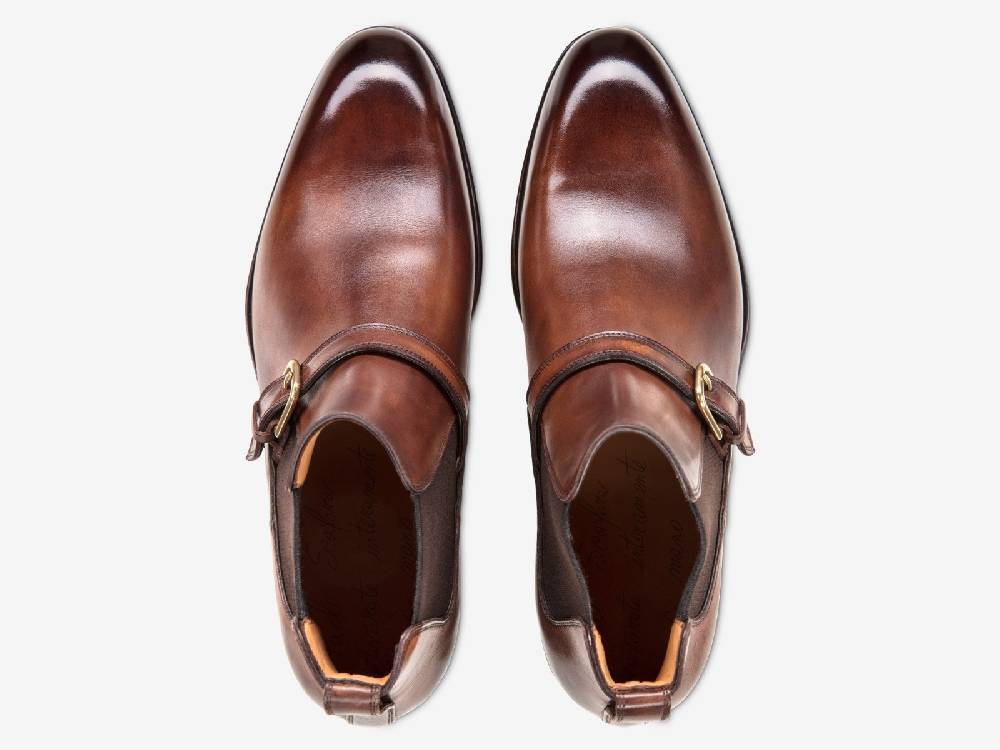 Paolo Sartori Art. 767 Chelsea Boot In Antiqued Montella Leather