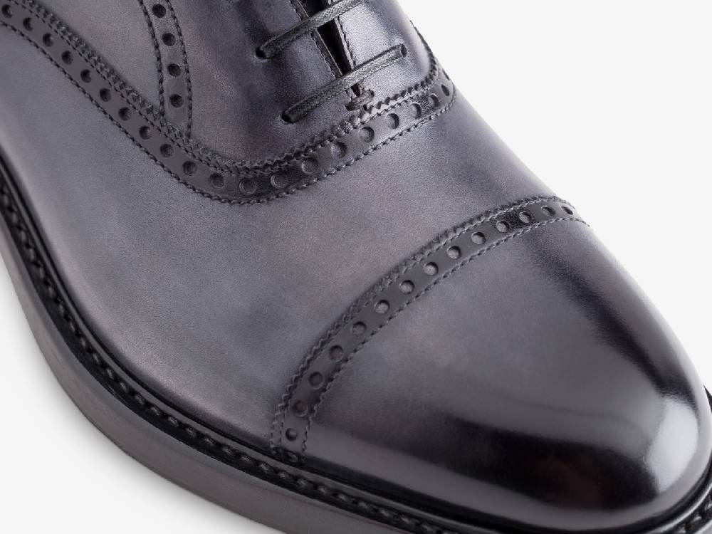 Paolo Sartori Art. 769 Oxford In Antiqued Grigio Leather