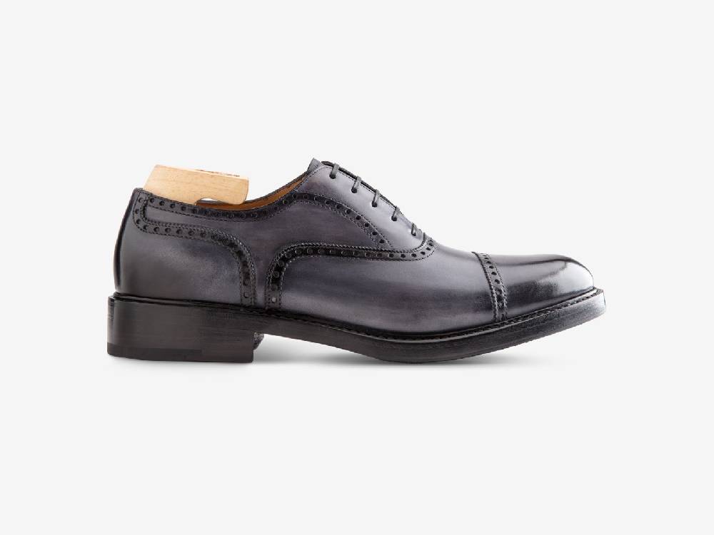 Paolo Sartori Art. 769 Oxford in Antiqued Grigio Leather