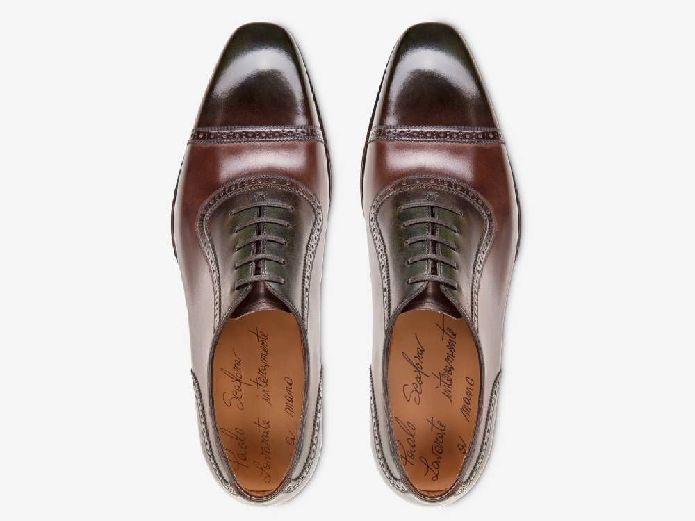 Paolo Sartori Art. 770 Oxford In Antiqued Montella Leather