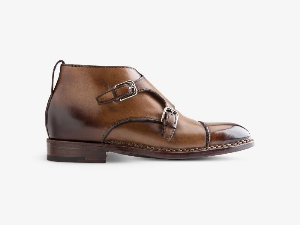 Paolo Sartori Art. 771 Boots Monkstrap in Antiqued Autunno Leather