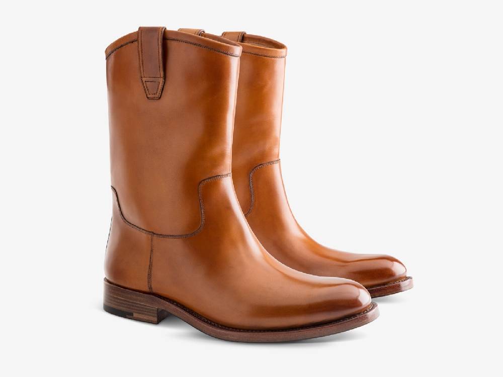 Paolo Sartori Art. 775 Boots In Antiqued Cognac Leather