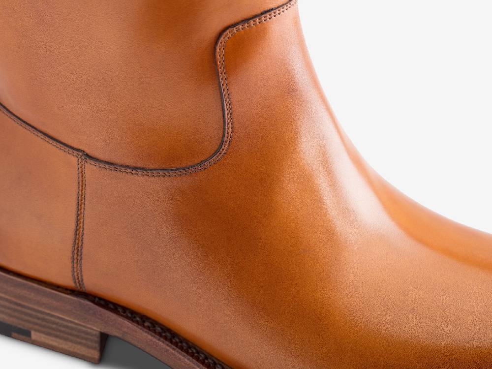 Paolo Sartori Art. 775 Boots In Antiqued Cognac Leather