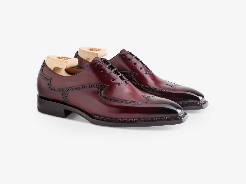 Paolo Sartori Art. 791 Oxford In Antiqued Bordeaux Leather
