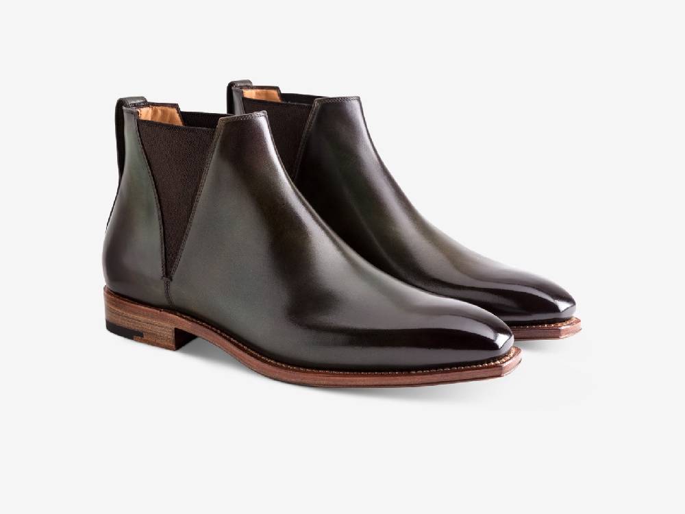 Paolo Sartori Art. 794 Beatles In Antiqued Olive Leather