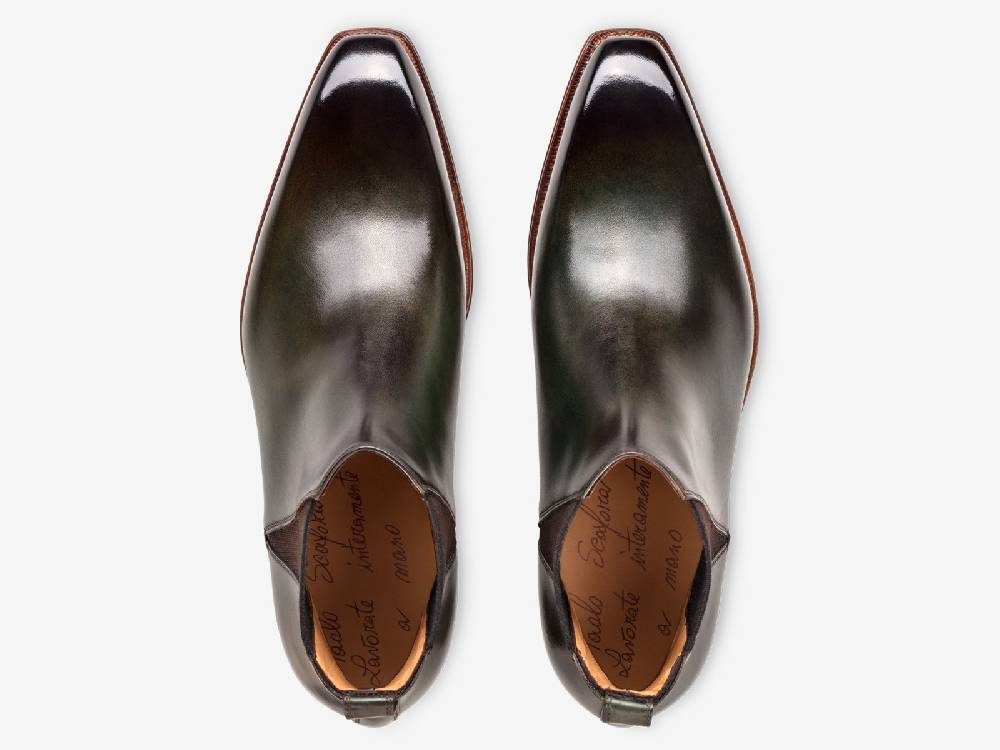 Paolo Sartori Art. 794 Beatles In Antiqued Olive Leather