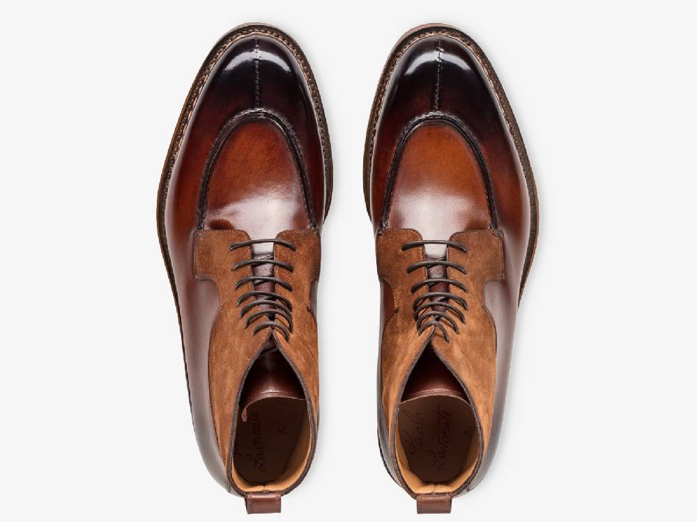 Paolo Sartori Art. 795 Boots In Antiqued Amalfi Leather