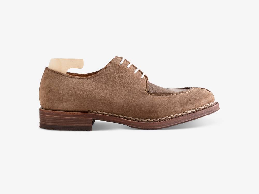 Paolo Sartori Art. 797 Derby in Cocco Suede and Shark Leather