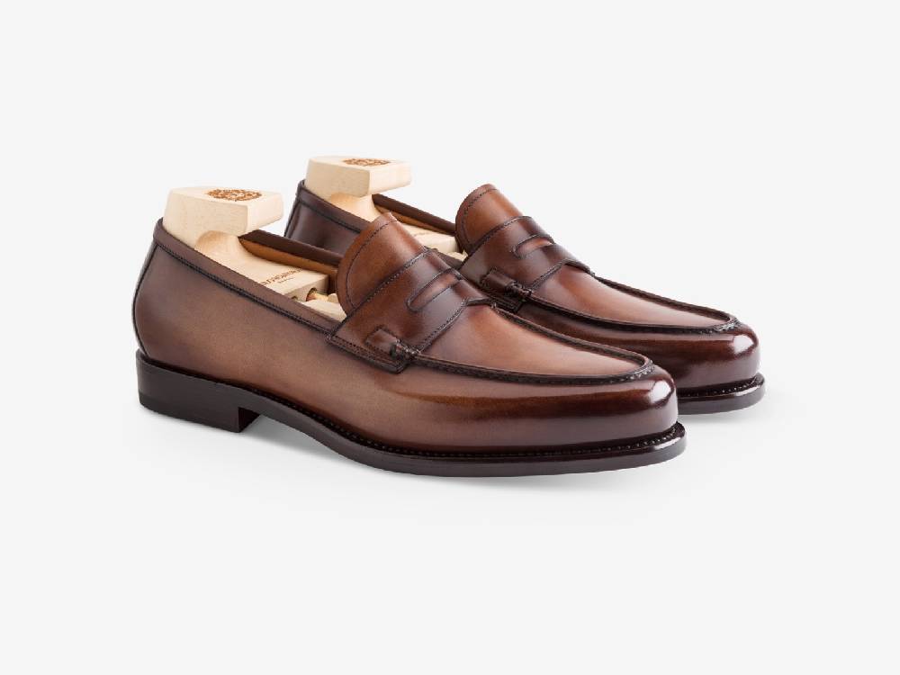 Paolo Sartori Art. 799 Loafer In Antiqued Montella Leather