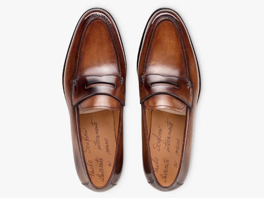 Paolo Sartori Art. 799 Loafer In Antiqued Montella Leather