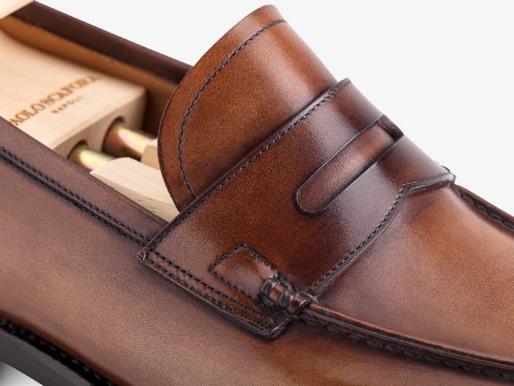 Paolo Sartori Art. 799 Loafer In Antiqued Montella Leather