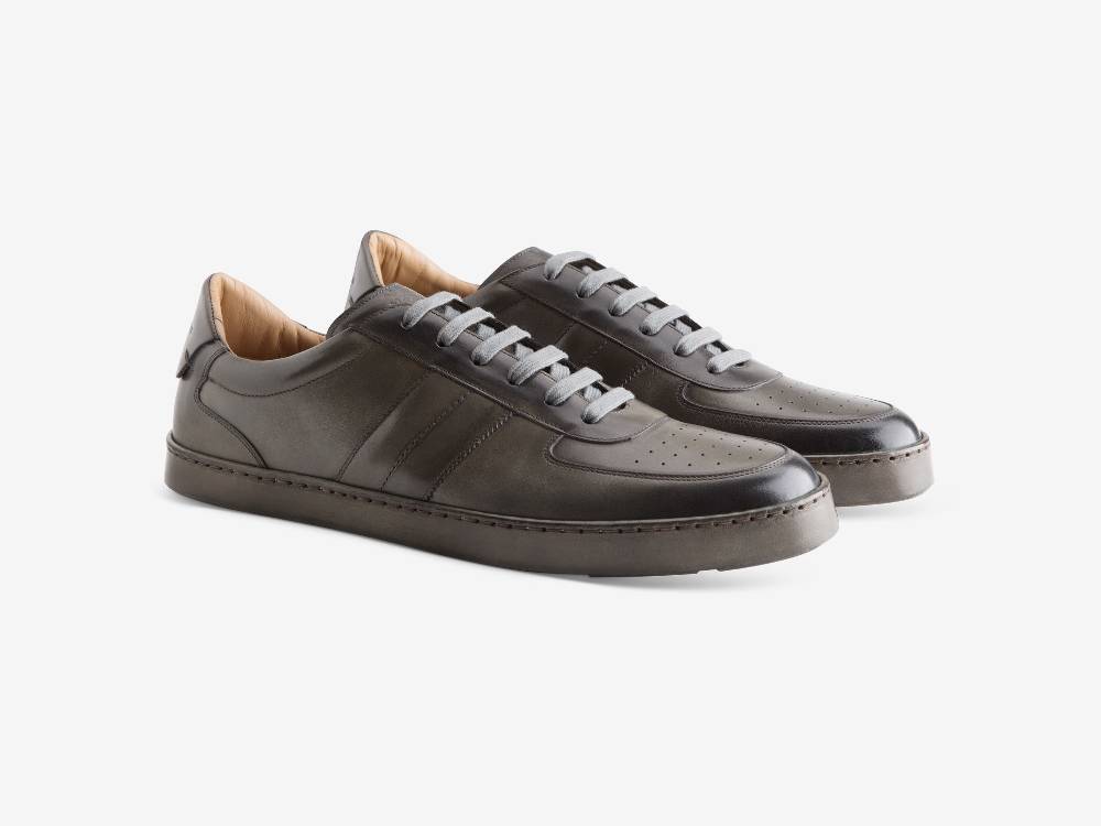 Paolo Sartori Art.Tenny2 Sneakers In Pelle Anticata Ardesia