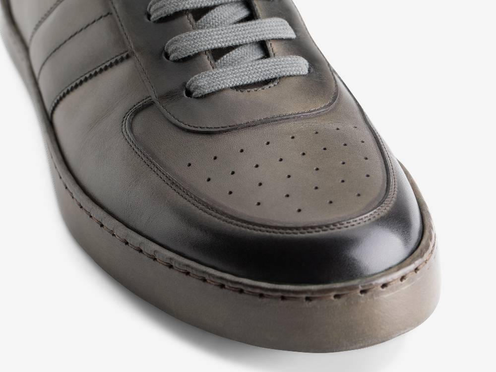 Paolo Sartori Art.Tenny2 Sneakers In Pelle Anticata Ardesia