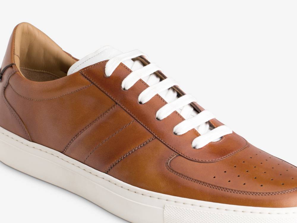 Paolo Sartori Art.Tenny2 Sneakers In Pelle Anticata Cognac