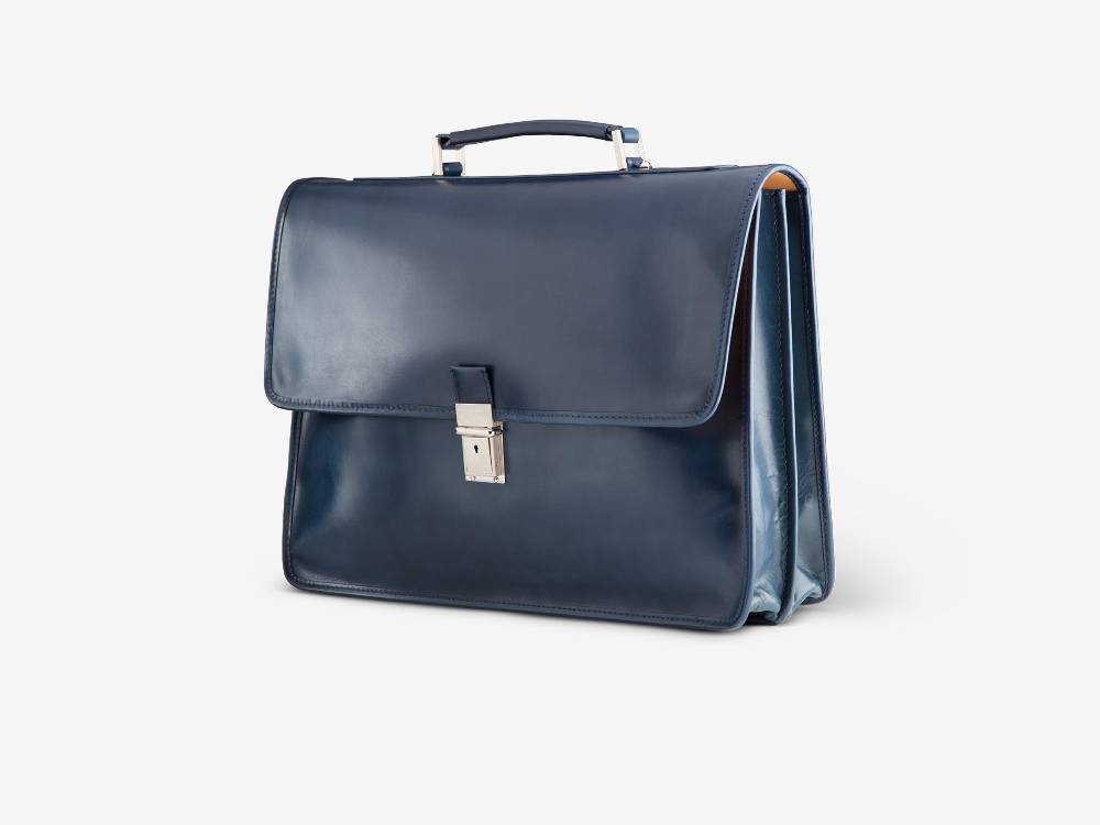 Paolo Sartori Briefcase Briefcase In Pelle Anticata Oceano