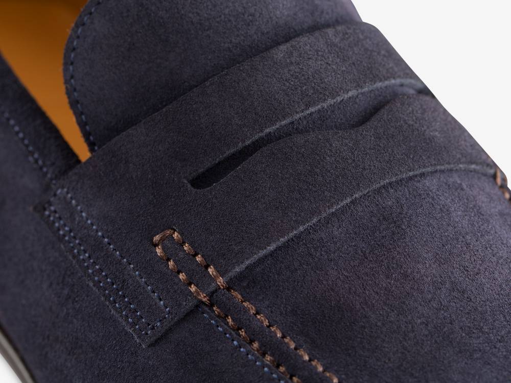 Paolo Sartori Art. 638 Mocassino In Camoscio Blue