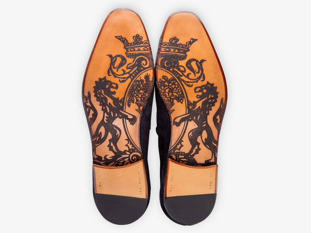 Paolo Sartori Art. 638 Mocassino In Camoscio Blue