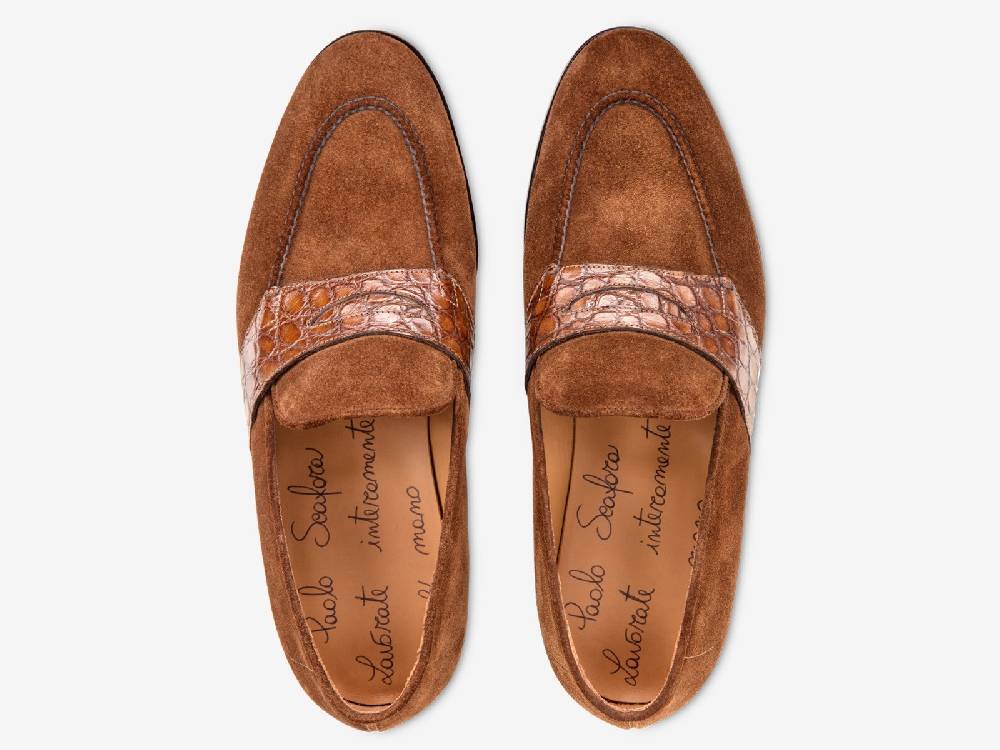 Paolo Sartori Art. 726 Loafer In Suede Snuff