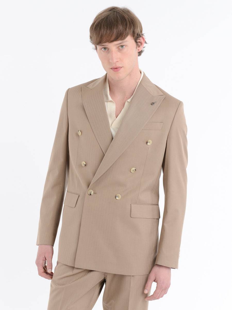 Paoloni Abito Doppiopetto Resca Effetto 'solaro' Misto Lana