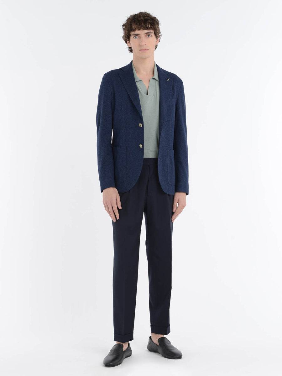 Paoloni Giacca Jersey Resca Irregolare Cotone Moulinè