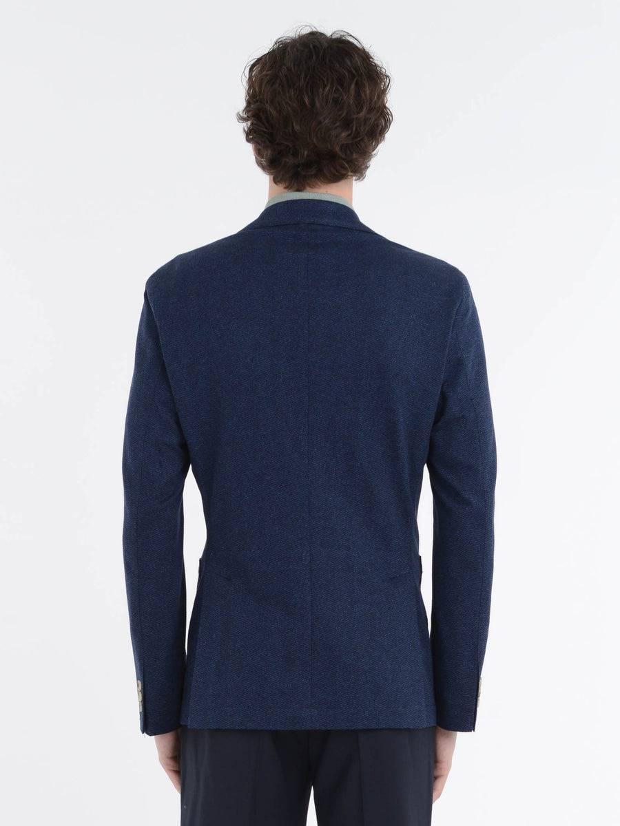 Paoloni Giacca Jersey Resca Irregolare Cotone Moulinè