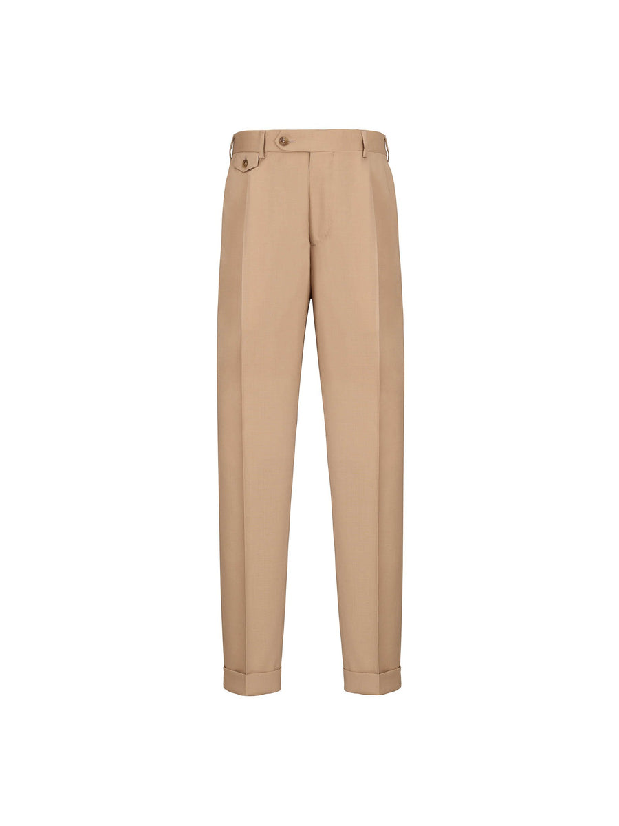 Paoloni Pantalone doppia pinces tela di lana stretch