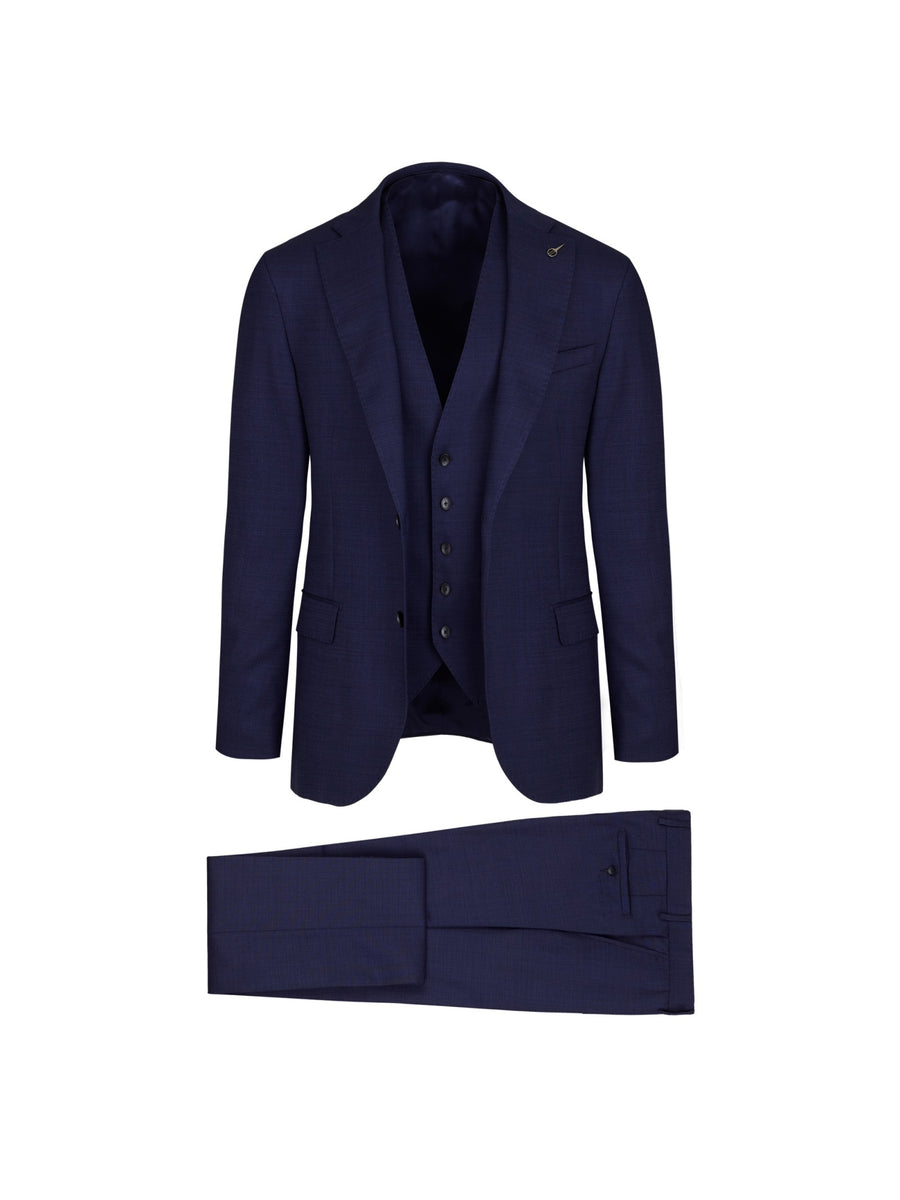 Paoloni Abito con gilet microarmatura lana stretch