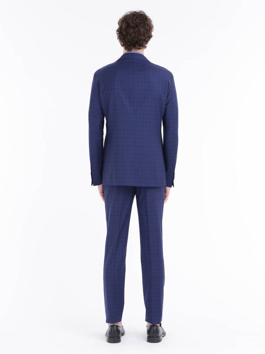 Paoloni Abito Slim Check Lana 100`S