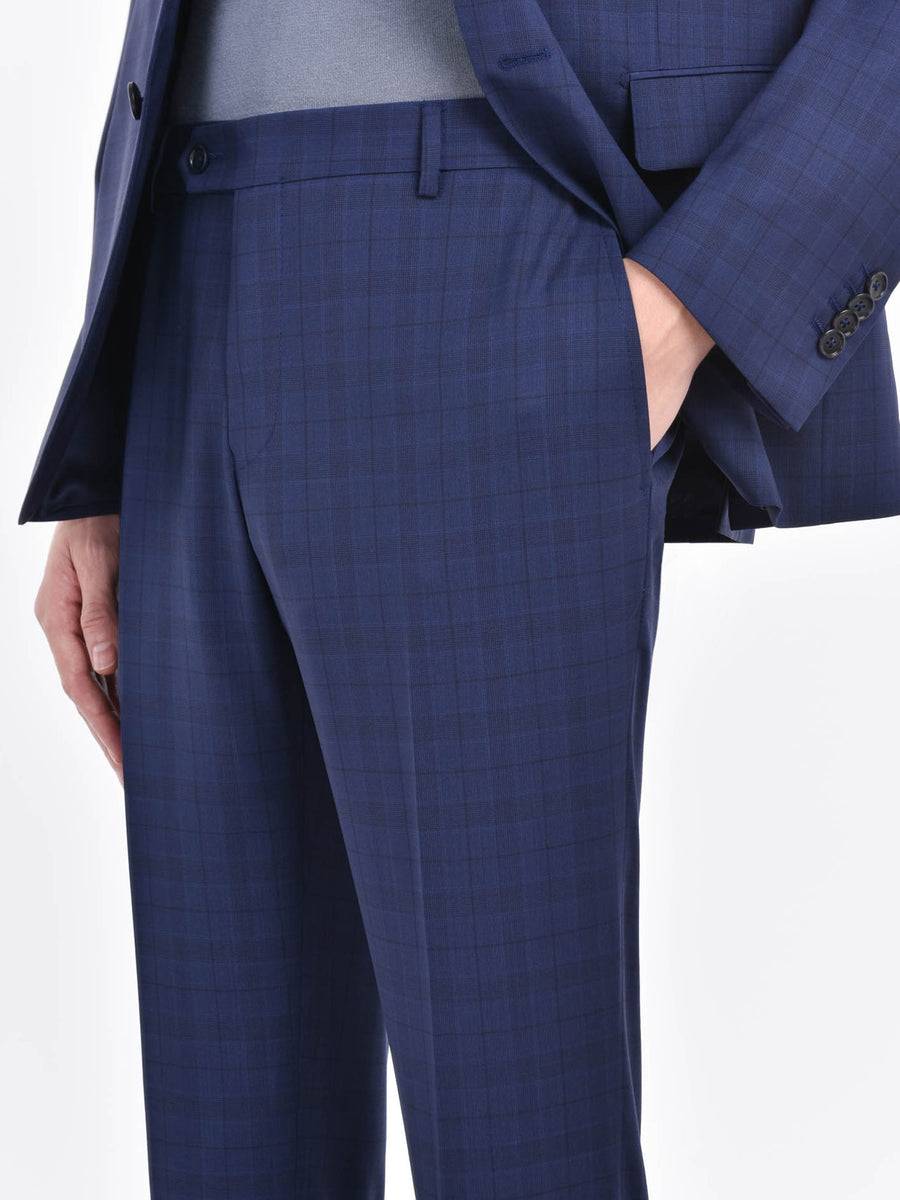 Paoloni Abito Slim Check Lana 100`S