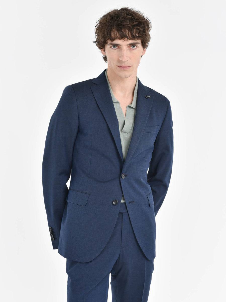 Paoloni Abito Slim Microarmatura Lana Cotone