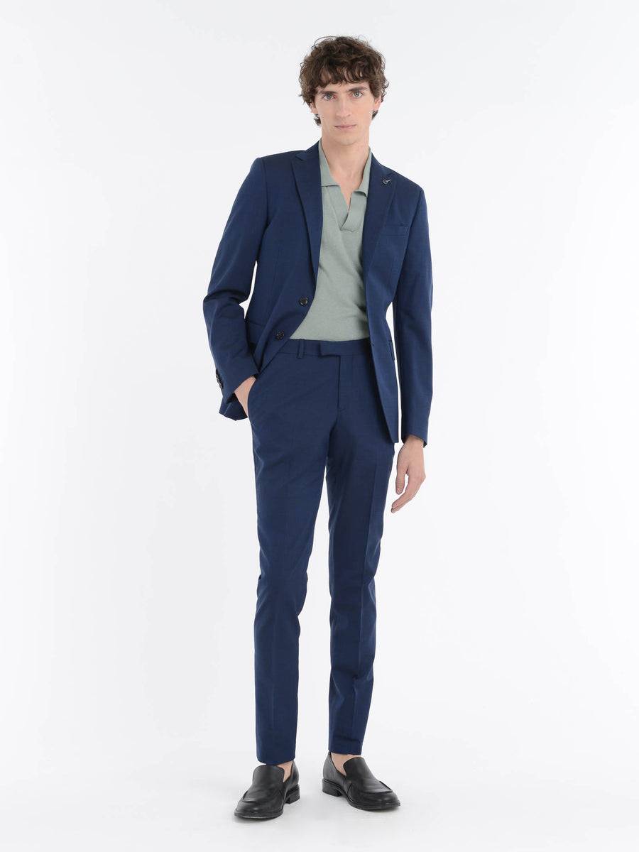 Paoloni Abito Slim Microarmatura Lana Cotone