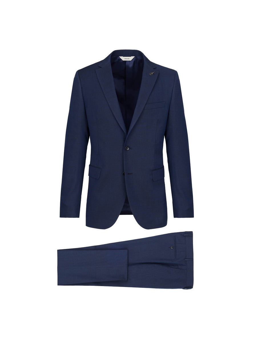 Paoloni Abito slim microarmatura lana cotone