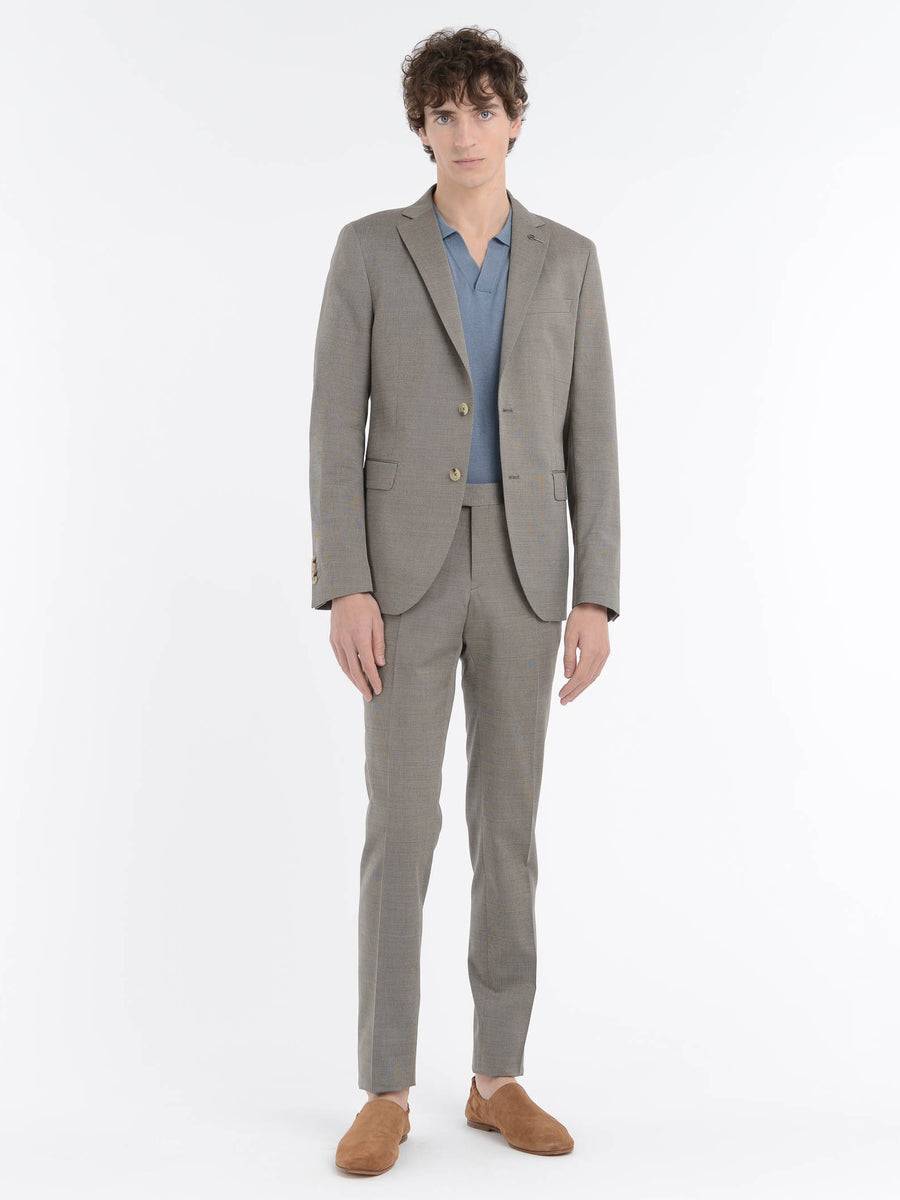 Paoloni Abito Slim Microarmatura Lana Cotone