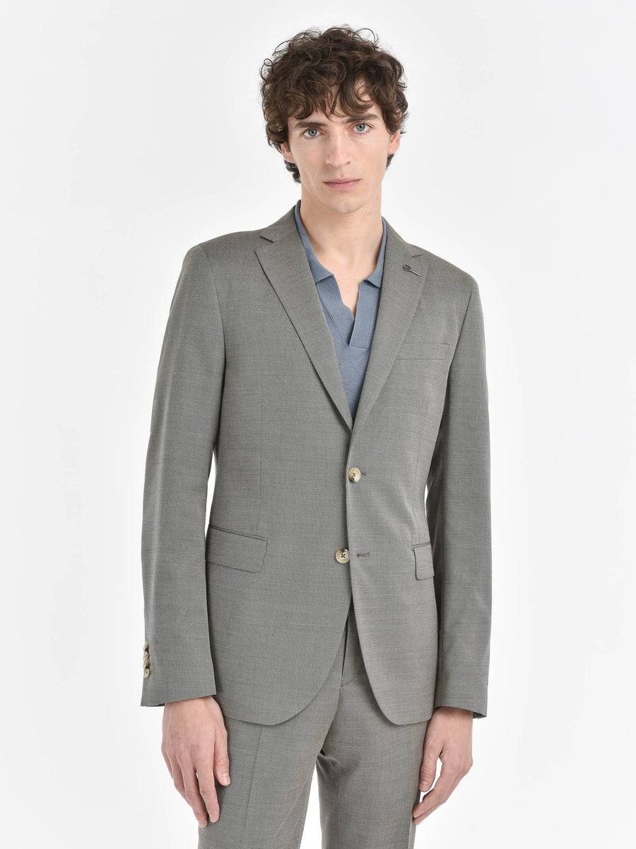 Paoloni Abito Slim Microarmatura Lana Cotone