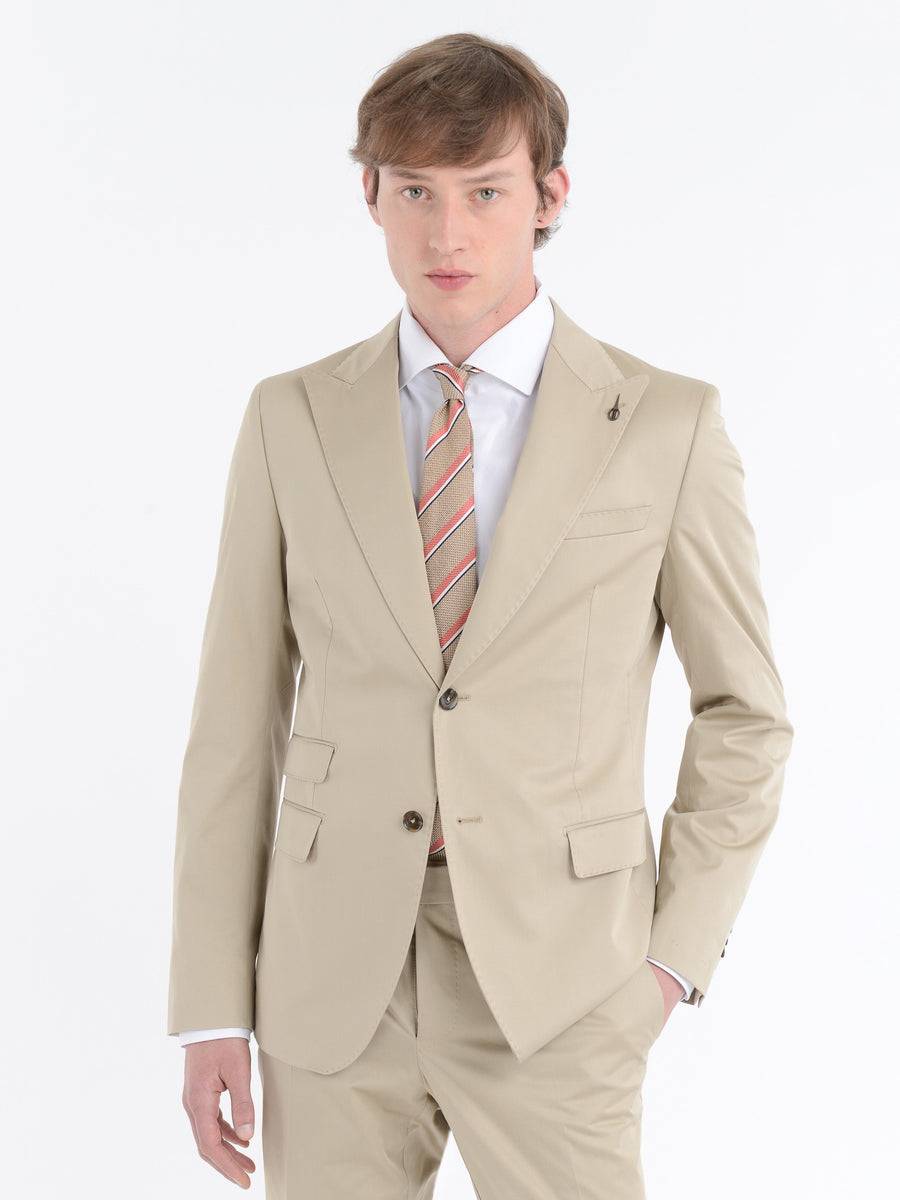 Paoloni Abito Slim Raso Di Cotone Stretch