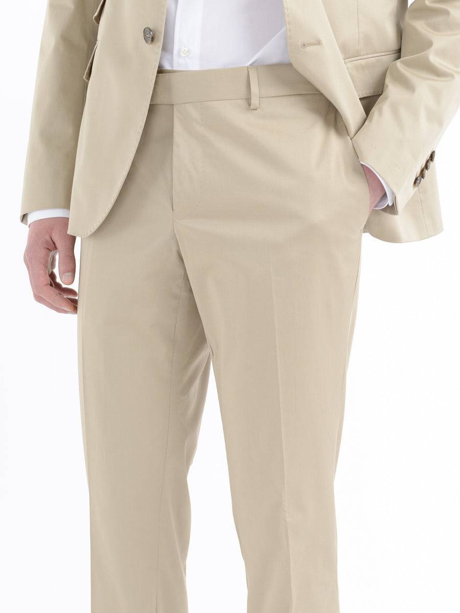 Paoloni Abito Slim Raso Di Cotone Stretch