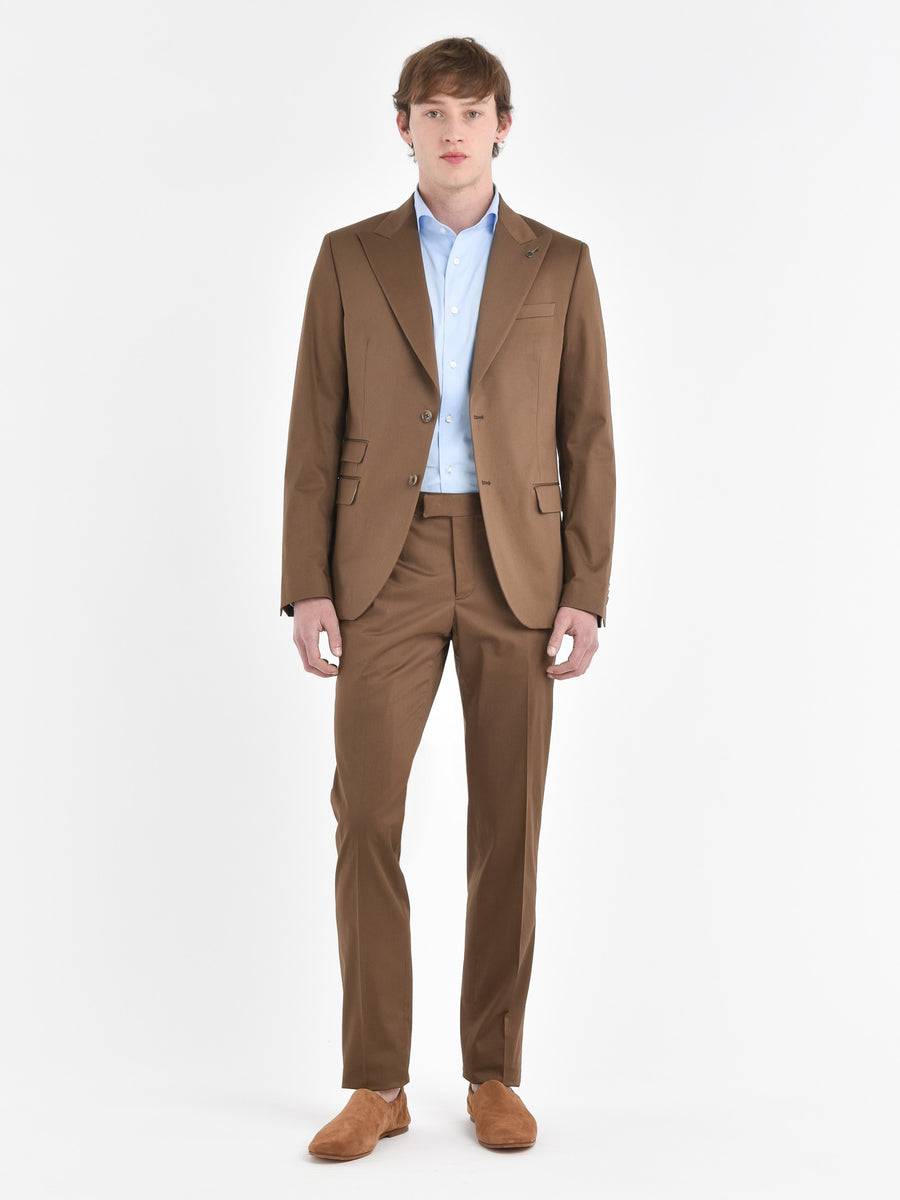 Paoloni Abito Slim Raso Di Cotone Stretch