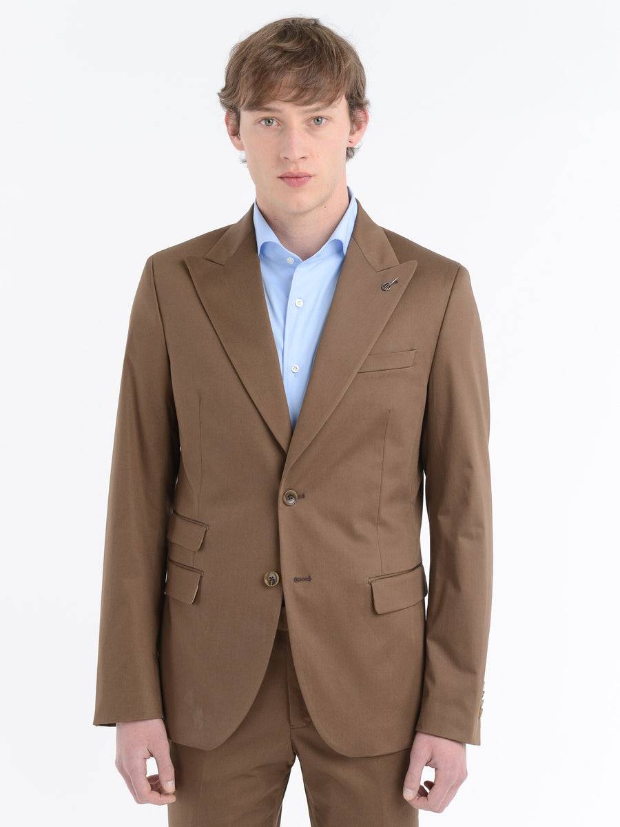 Paoloni Abito Slim Raso Di Cotone Stretch