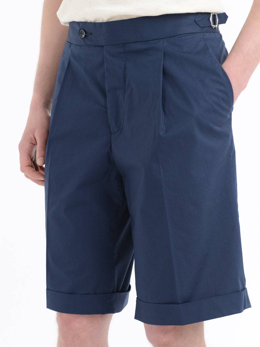 Paoloni Bermuda Con Risvolto Cotone Stretch