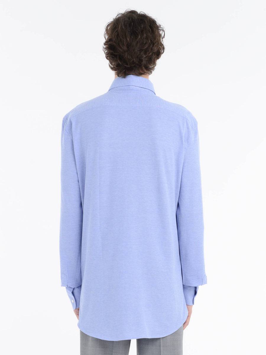 Paoloni Camicia Regular Piquet Di Jersey In Cotone