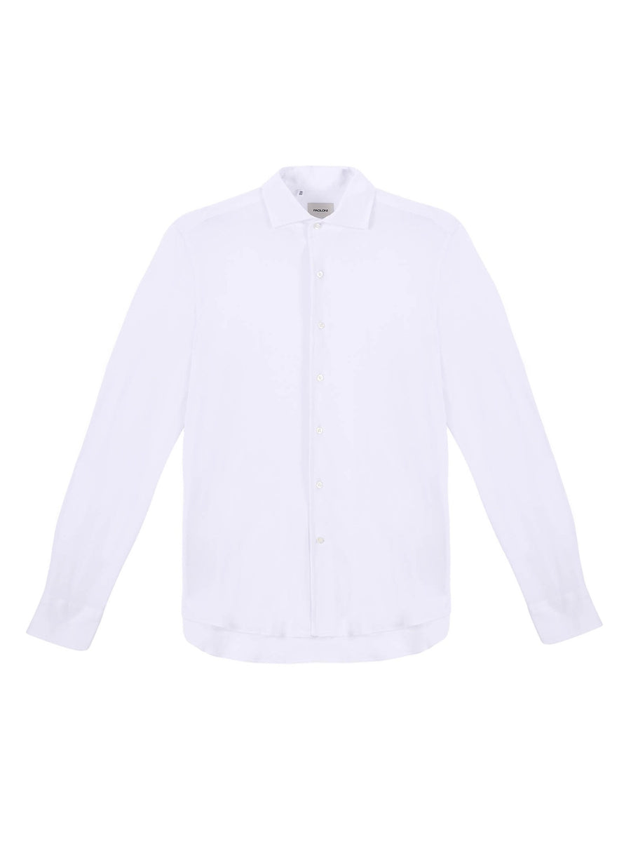 Paoloni Camicia regular piquet di jersey in cotone