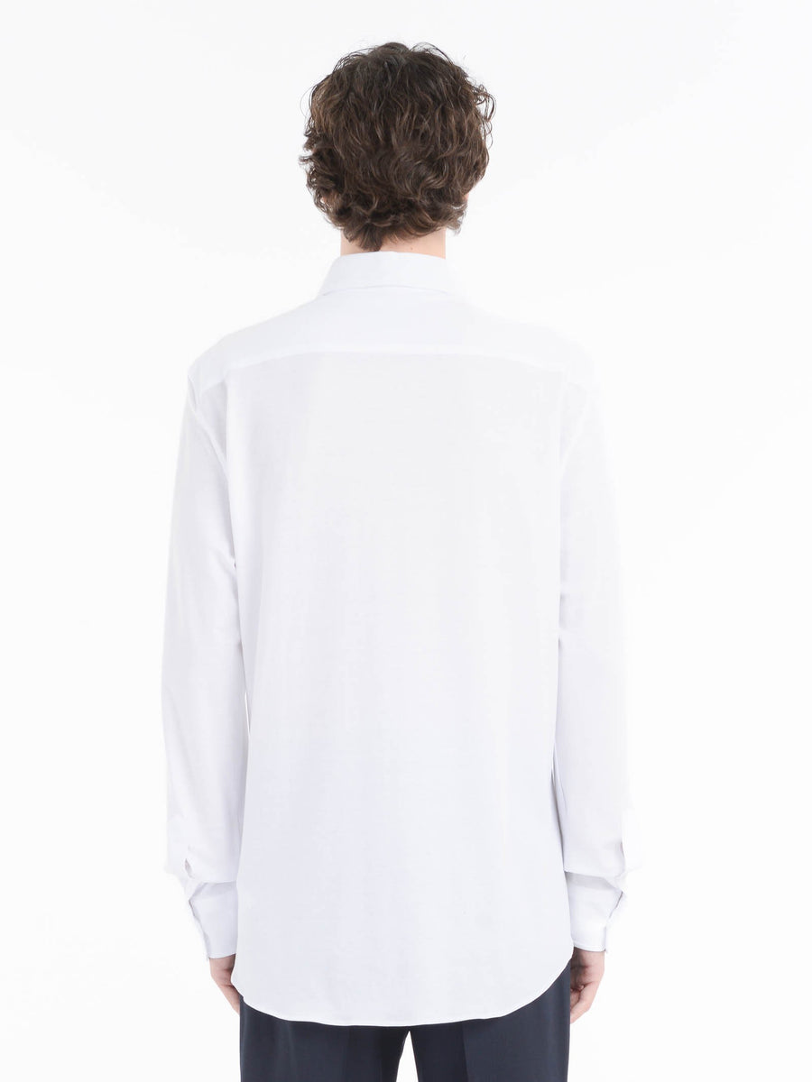 Paoloni Camicia Regular Piquet Di Jersey In Cotone