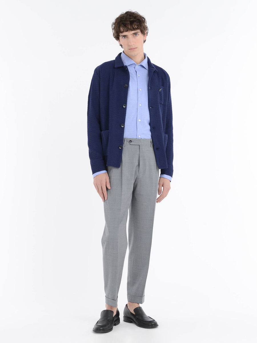 Paoloni Camicia Regular Piquet Di Jersey In Cotone