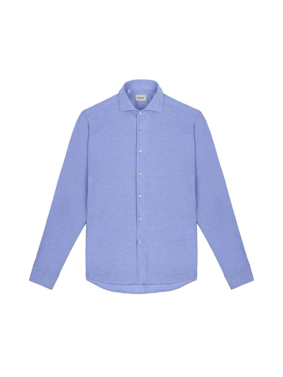 Paoloni Camicia regular piquet di jersey in cotone