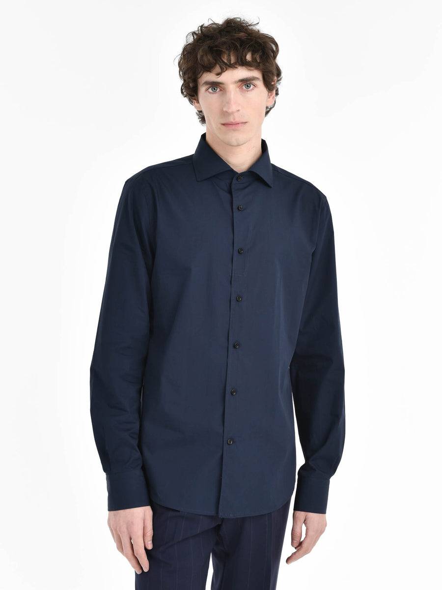 Paoloni Camicia Regular Popeline Di Cotone