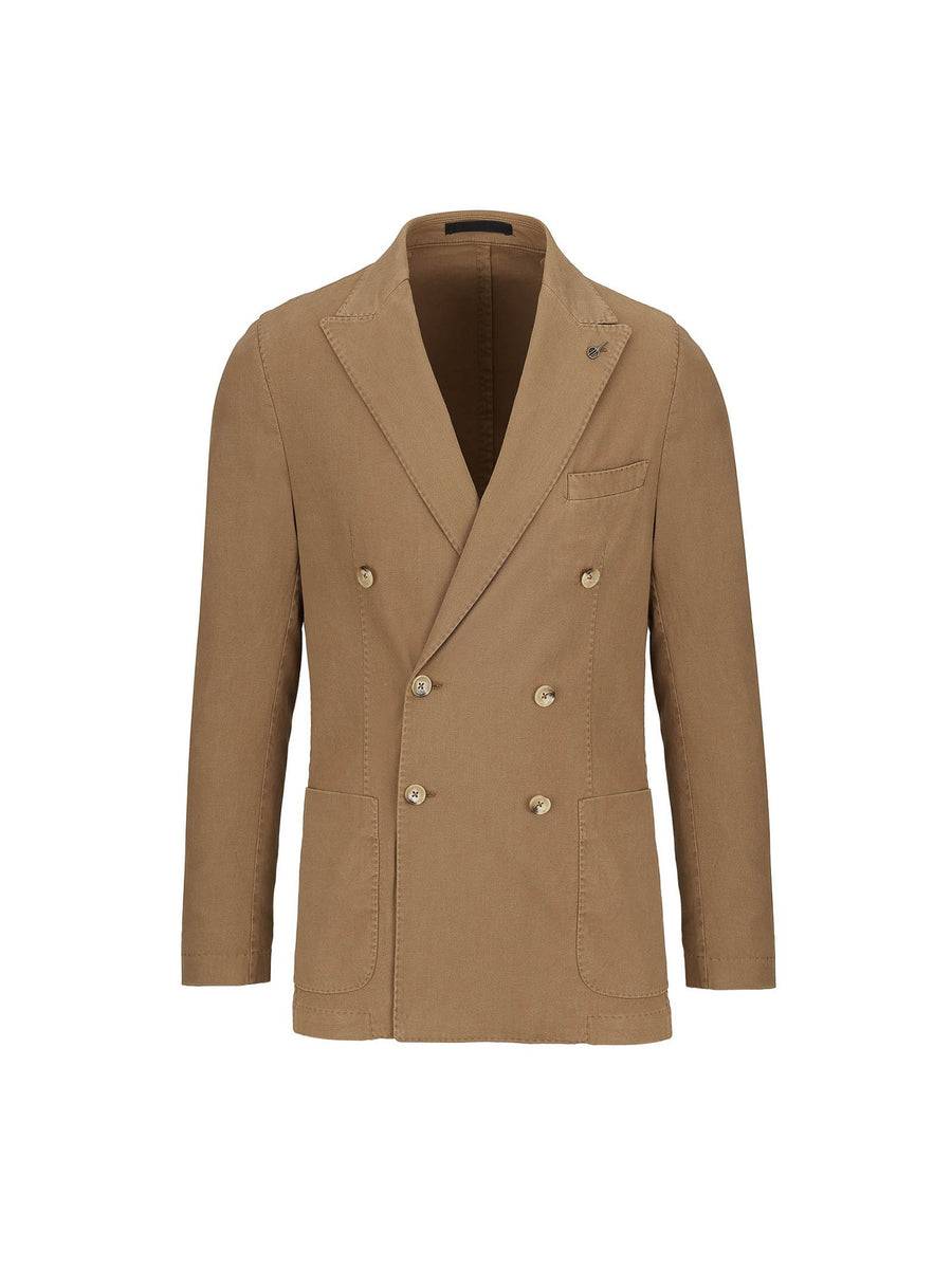 Paoloni Giacca doppiopetto misto cotone stretch