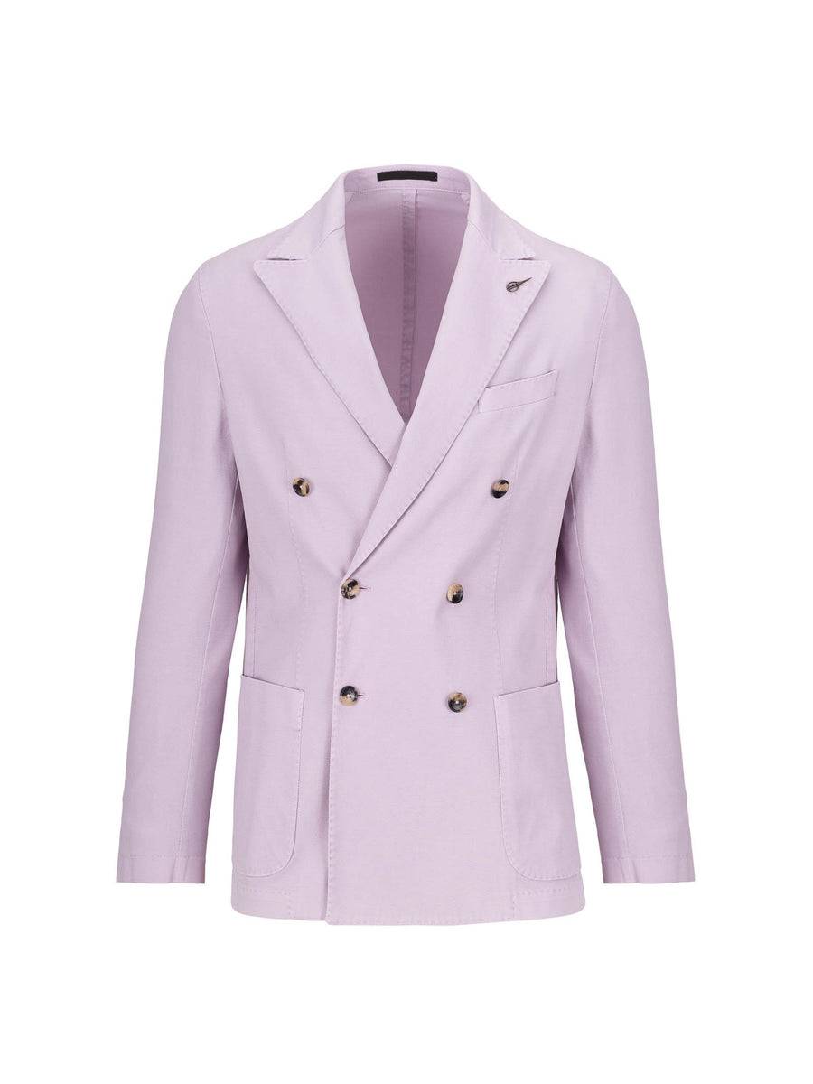 Paoloni Giacca doppiopetto misto cotone stretch